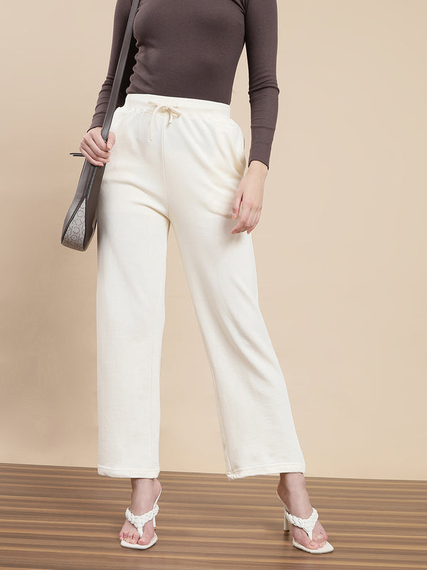 De Moza Women's Casual Pants Cream - De Moza