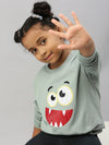 PIPIN Girls Printed Sweatshirt Light Petrol