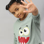 PIPIN Girls Printed Sweatshirt Light Petrol