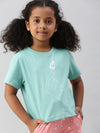 PIPIN Girls T-Shirt Solid Cotton Petrol - De Moza