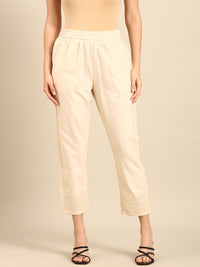 Straight Pant-Natural - De Moza