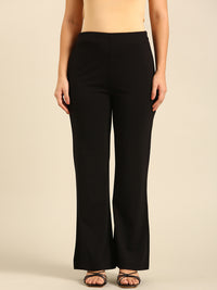 Fit & Flare Pant-Black - De Moza
