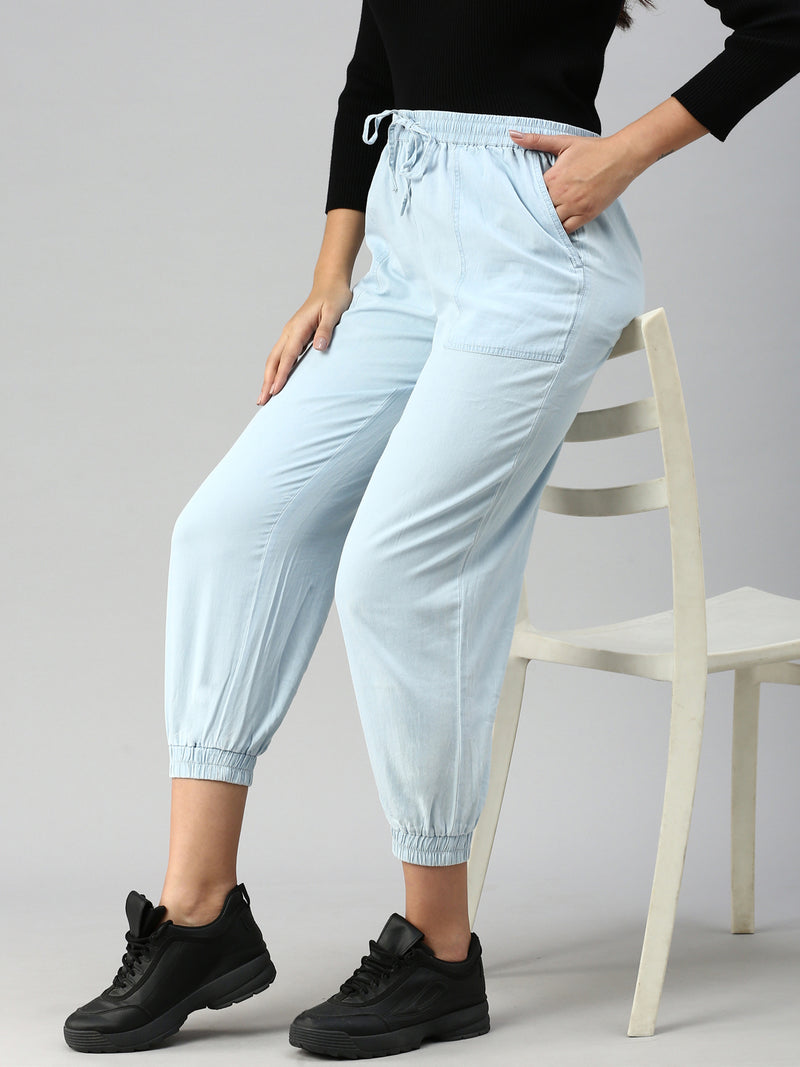 De Moza Women Jogger Ice Blue