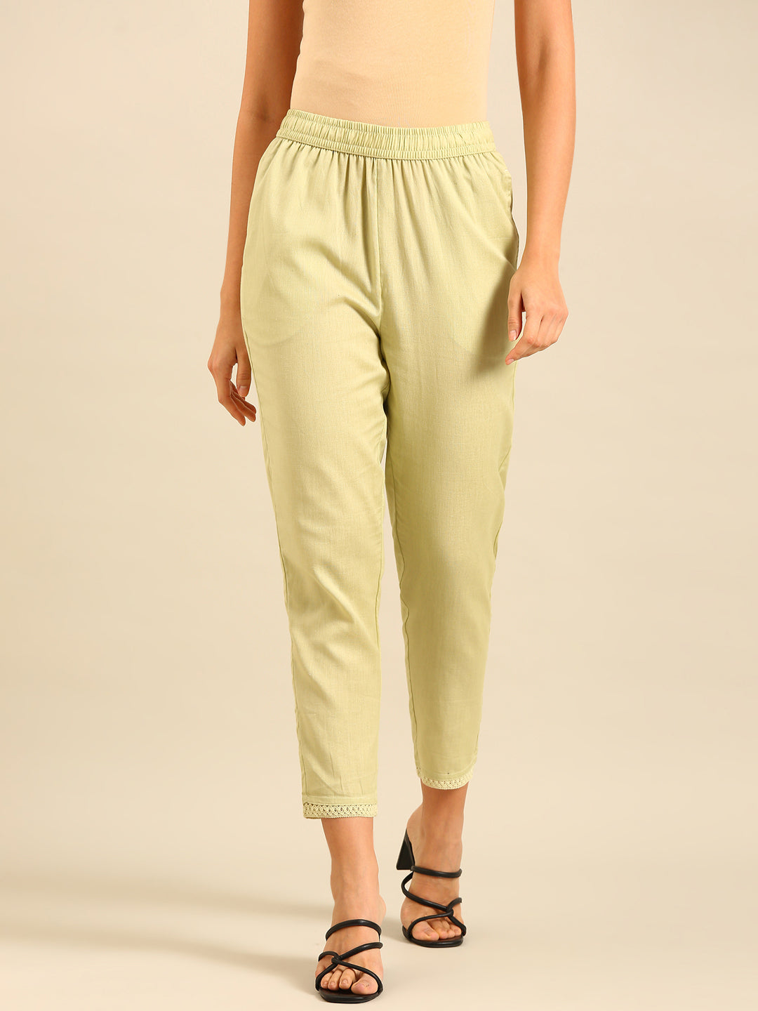 Cigarette Pants-Mint Green - De Moza