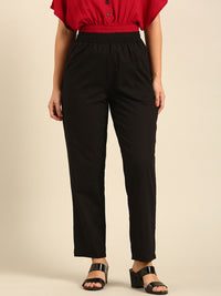 Straight Pant-Black - De Moza