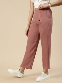 Pleated Pants-Rust