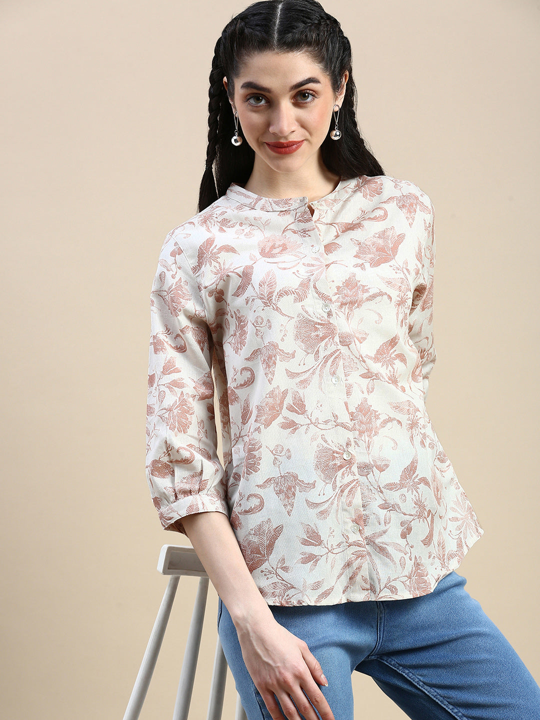 Tunic Top Printed-Clay - De Moza