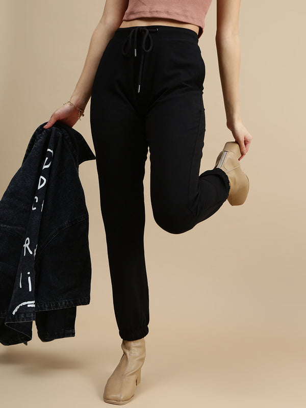 De Moza Women Casual Jogger Black - De Moza