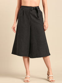 Culottes Stripped-Black - De Moza