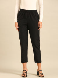 Straight Pant-Black - De Moza