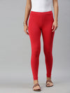 De Moza LadieDe Moza Ladies Ankle Length Leggings Solid Cotton Light Reds Ankle Length Leggings Solid Light Red