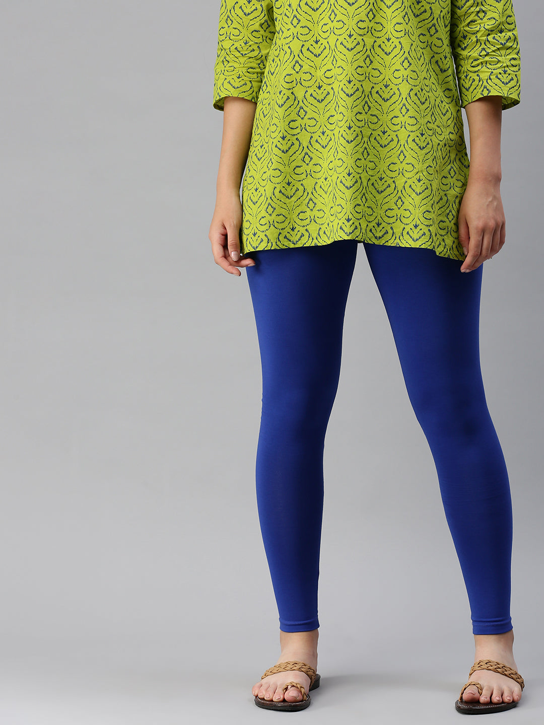 Royal Blue Viscose Ankle Legging