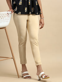 Super Stretch Kurti Pant-Beige - De Moza