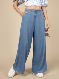 Wide Leg Pant-Ice Blue