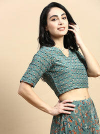 Blouse-Green - De Moza