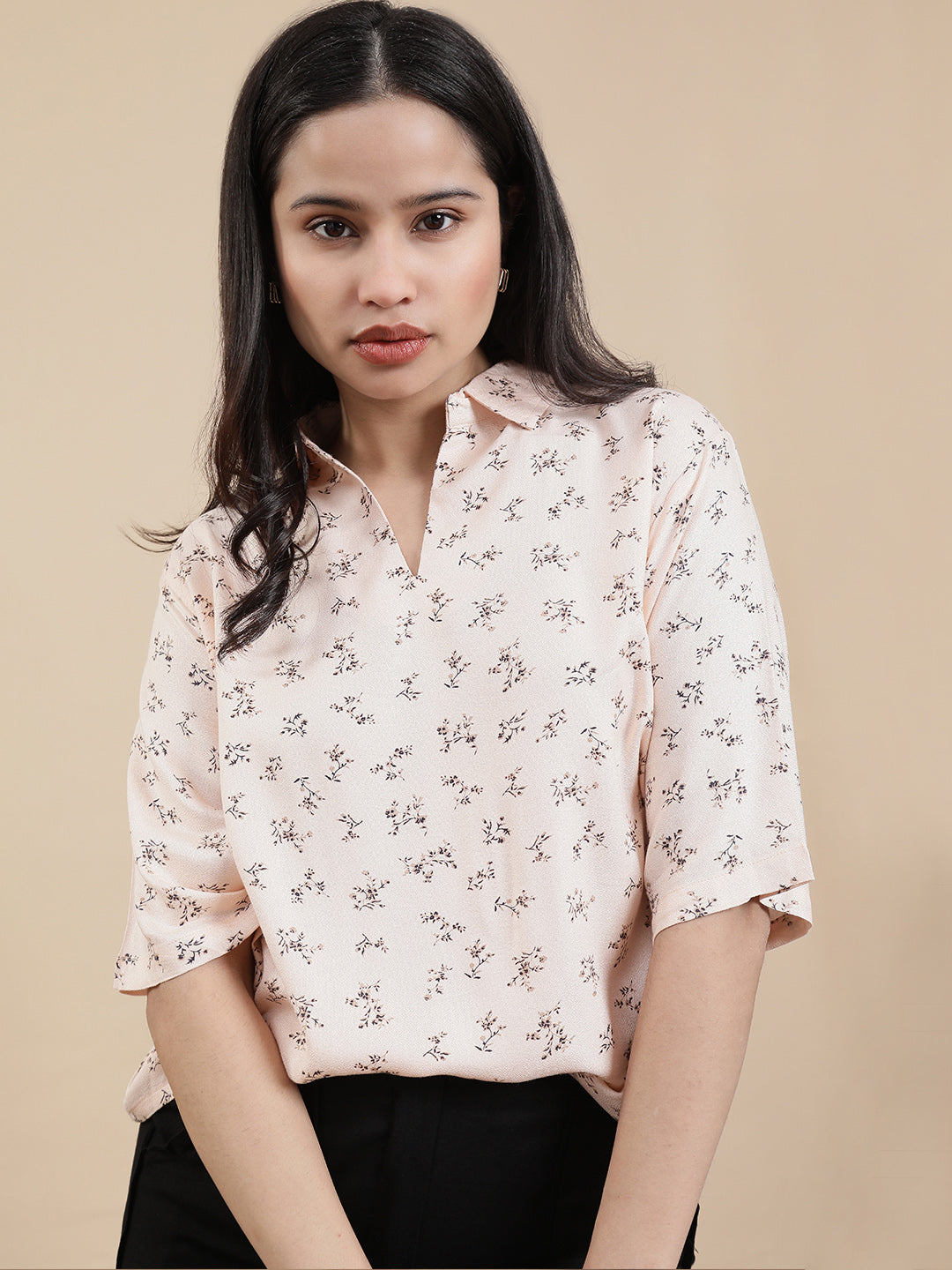 De Moza Women Casual Top Light Beige