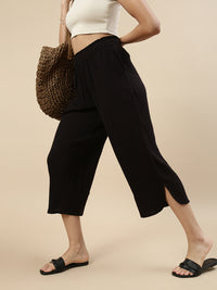 Crop Palazzo-Black - De Moza
