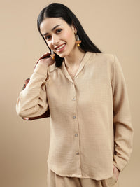 De Moza Women Casual Top Beige