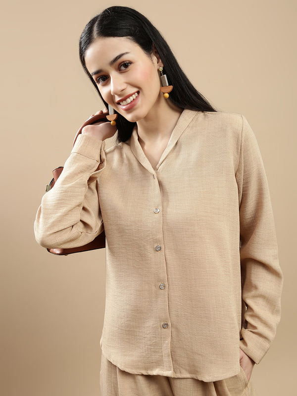 De Moza Women Casual Top Beige - De Moza