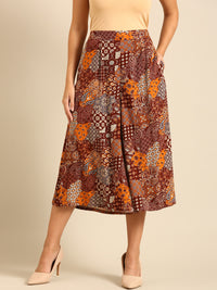 Printed Culottes-Brown - De Moza
