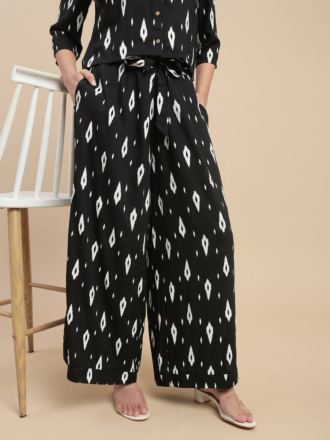 De Moza Women Casual Palazzo Black - De Moza