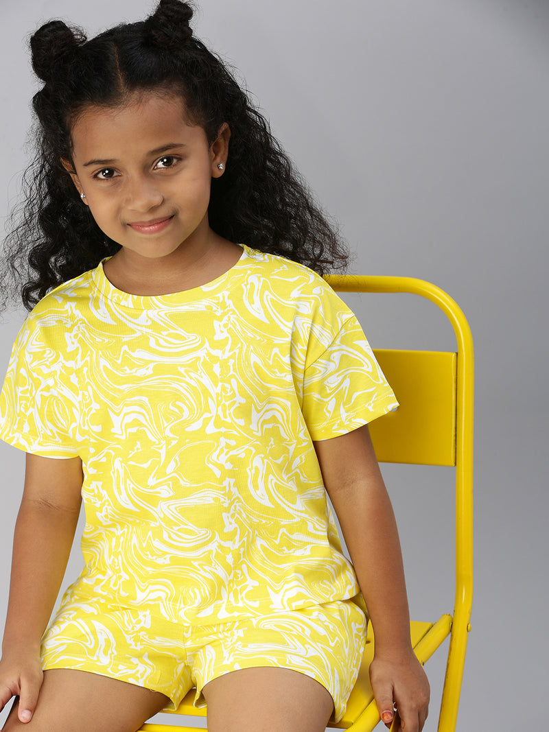 PIPIN Girls Co-ord Set Yellow