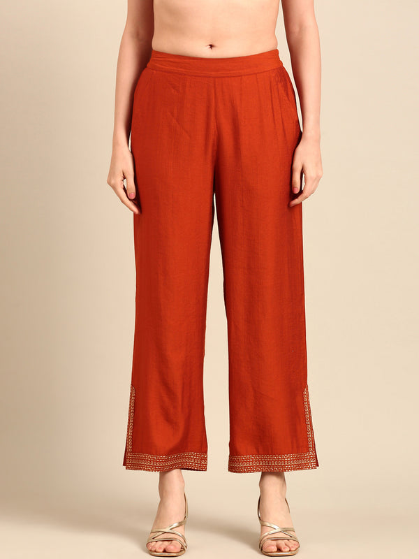 Palazzo-Rust Orange - De Moza