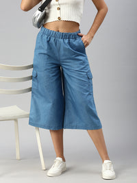 De Moza Women Culottes Light Blue