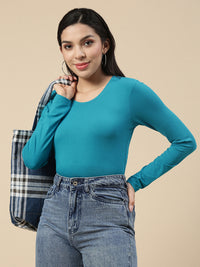 T-Shirt Long Sleeve-Teal - De Moza