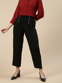 Pleated Pants-Black