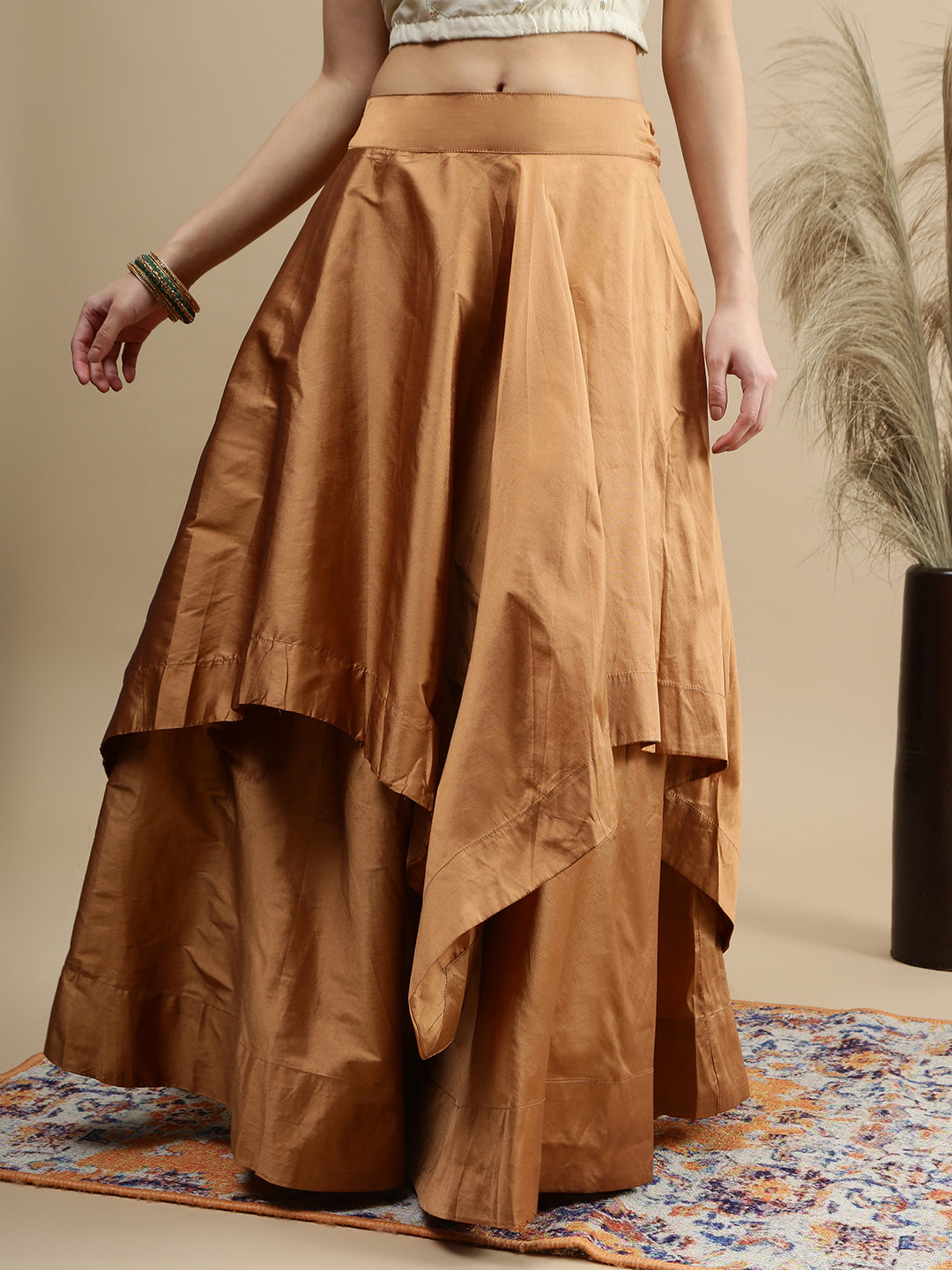 Women's Skirt Gold Beige
