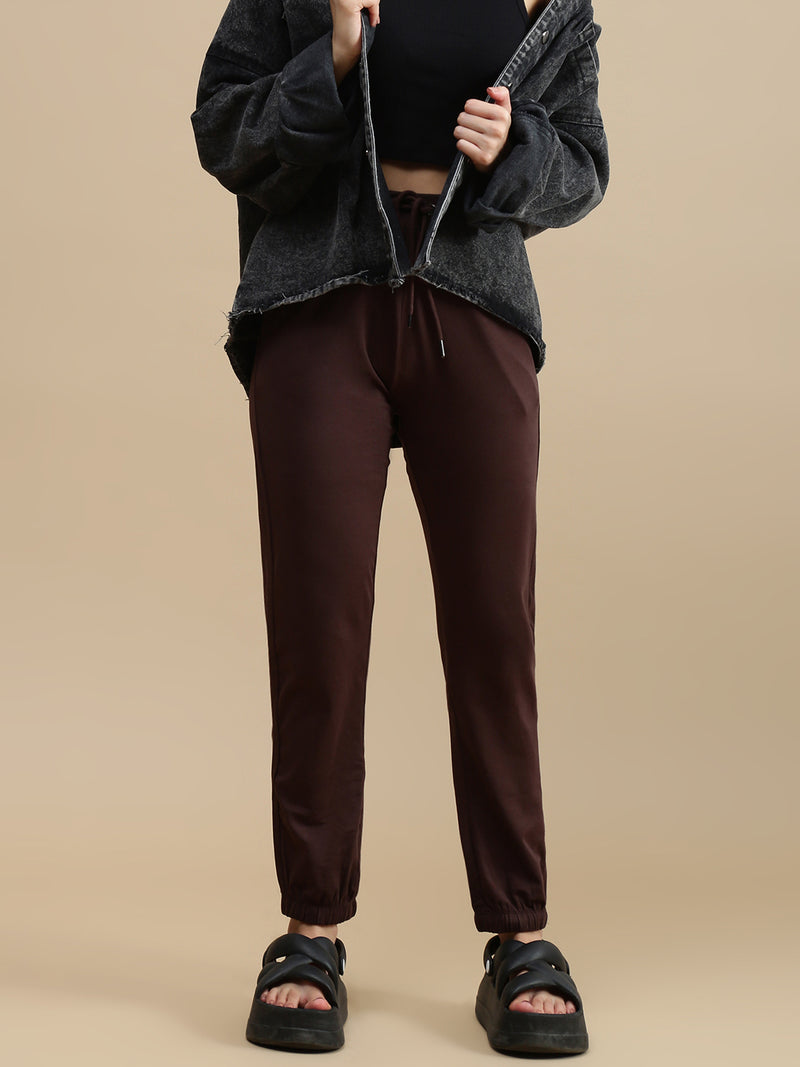 De Moza Women Casual Jogger Brown
