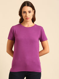 T-Shirt Regular Sleeve-Light Purple - De Moza