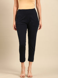 Super Stretch Kurti Pant-Navy - De Moza