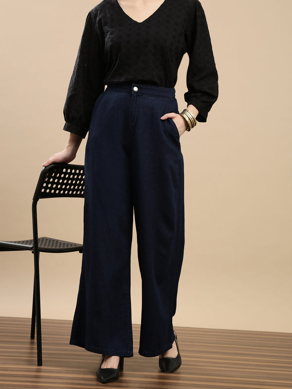 De Moza Women Casual Pants Rinse - De Moza