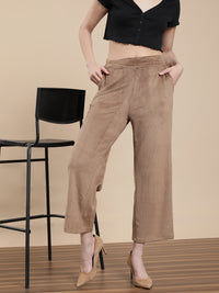 De Moza Women Casual Palazzo Tan