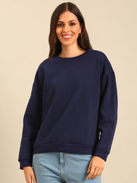 Sweatshirt-Navy Blue - De Moza