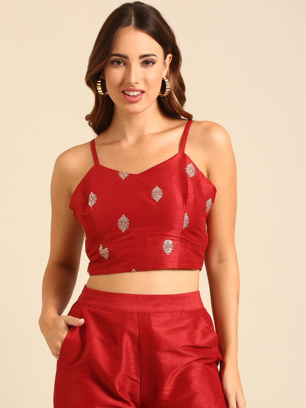 Blouse-Red - De Moza