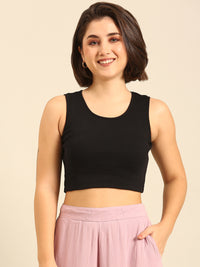 Crop Top-Black - De Moza