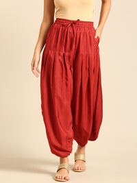 Harem Pant-Brick Red - De Moza