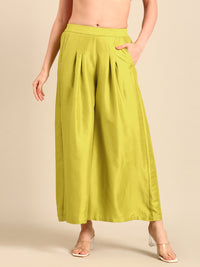 Co-Ord Set(Top & Palazzo)-Lime