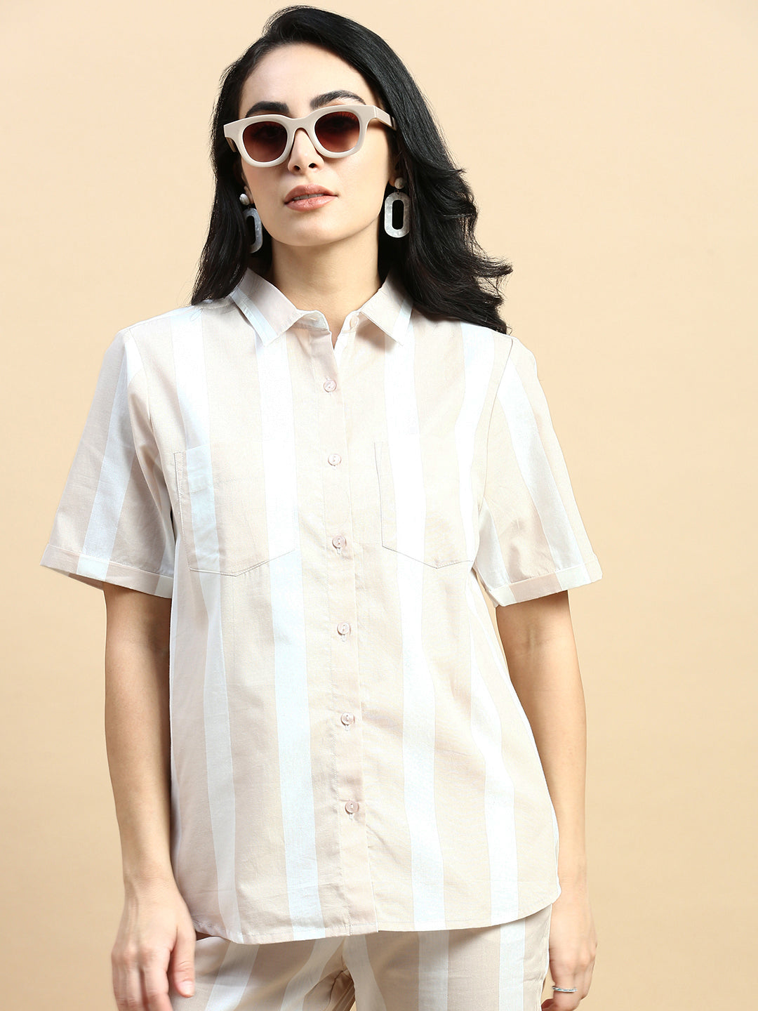 Shirt-Beige - De Moza