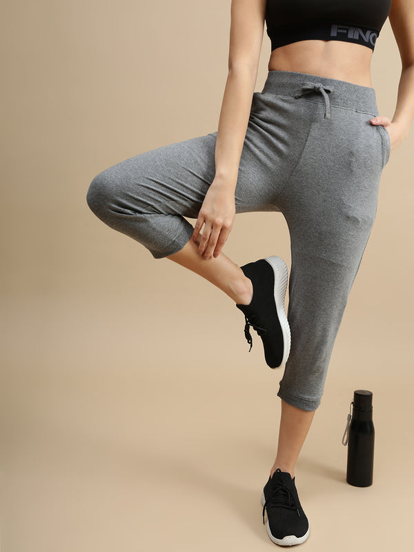 De Moza Women Athleisure Pants Anthra Melange - De Moza