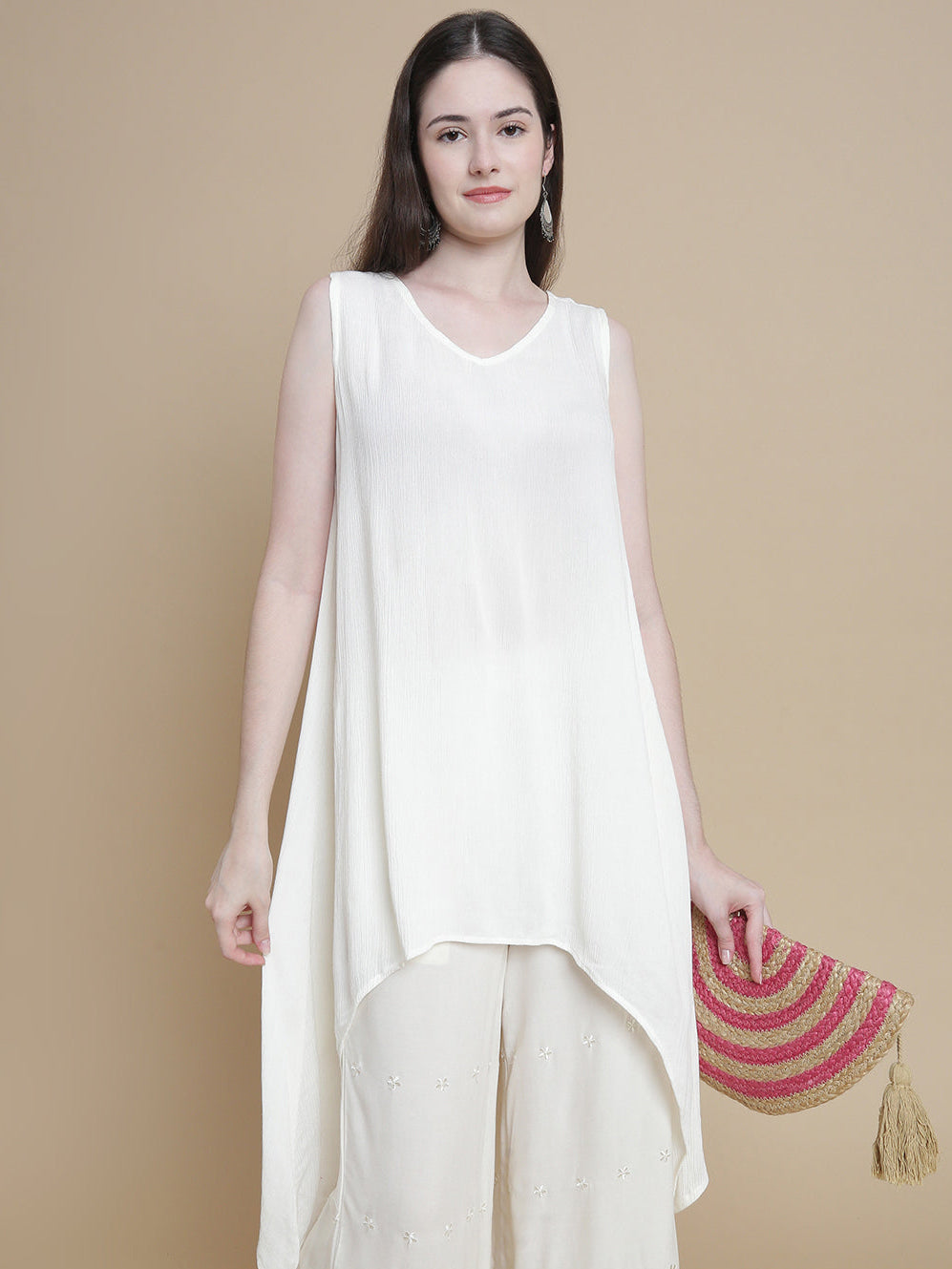 De Moza Women's Co-ords Offwhite - De Moza