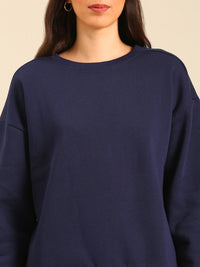 Sweatshirt-Navy Blue - De Moza