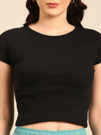 Kimono Sleeve Top-Black - De Moza