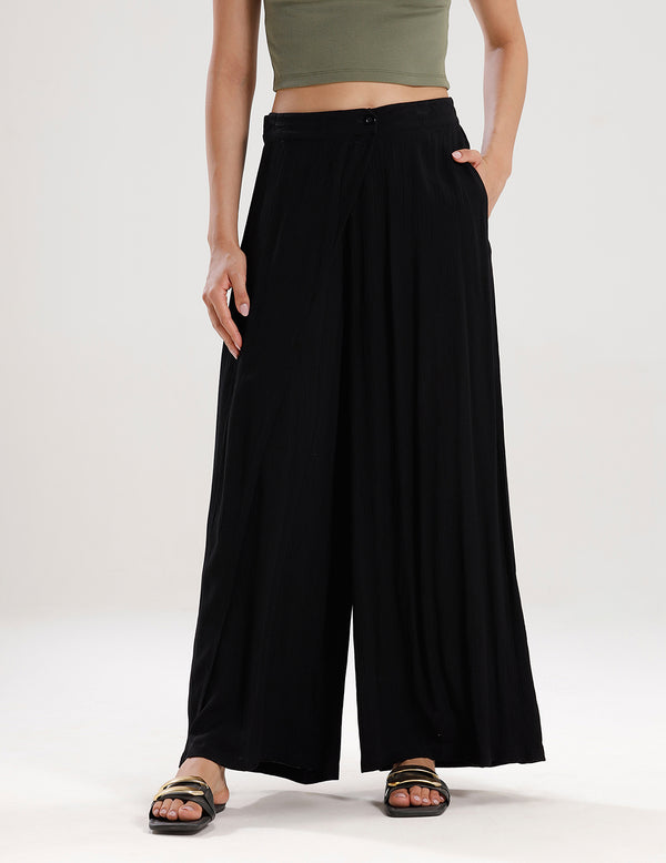 Wrap Pant-Black - De Moza