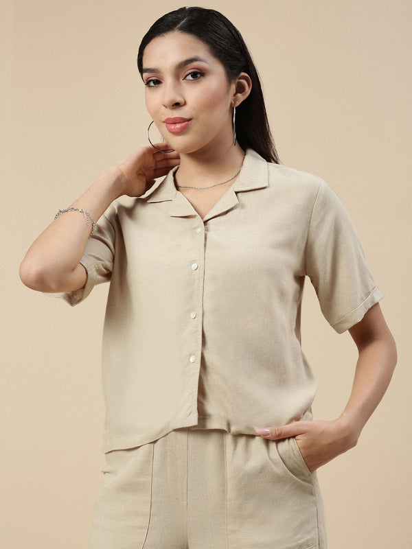 Casual Top-Light Beige - De Moza