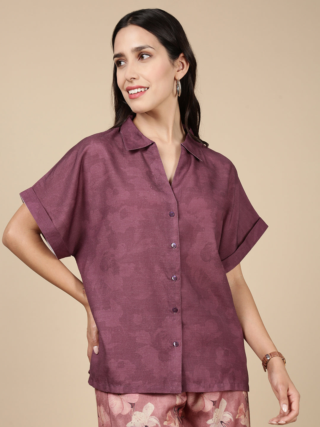 De Moza Women's Casual Top Dusty Pink - De Moza