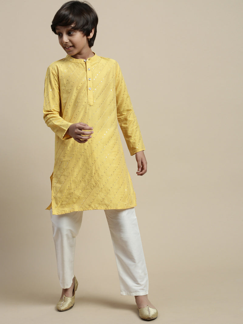 PIPIN Boys Kurta Yellow